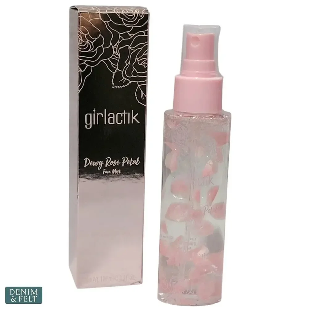 NEW Girlactik Rose Petal Dewy Face Mist Hydrating Makeup Setting‎ Spray Glowy